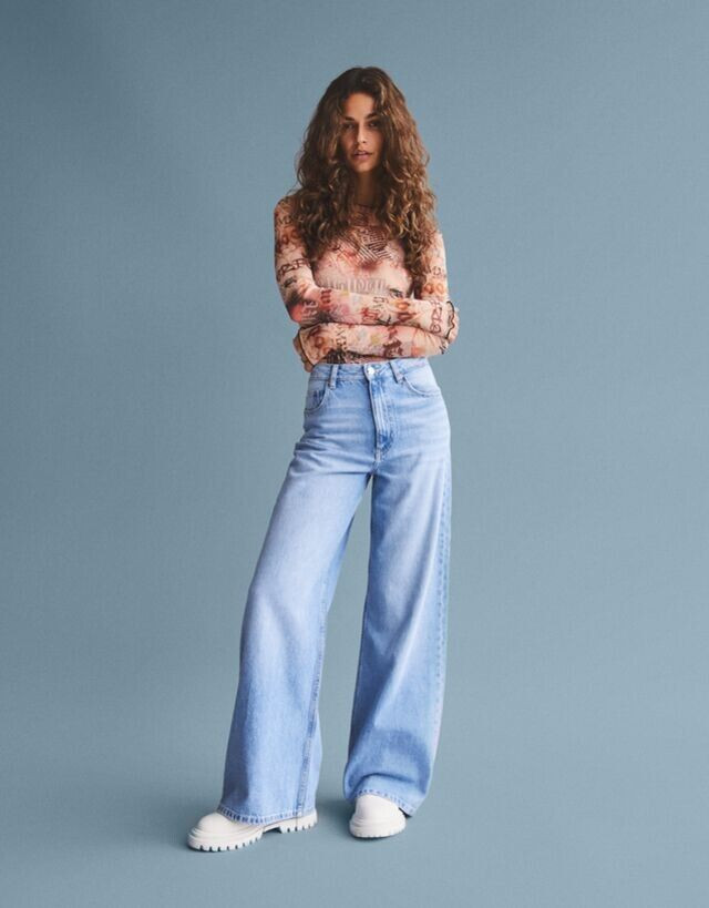 Marie Teissonniere featured in  the Bershka catalogue for Autumn/Winter 2021