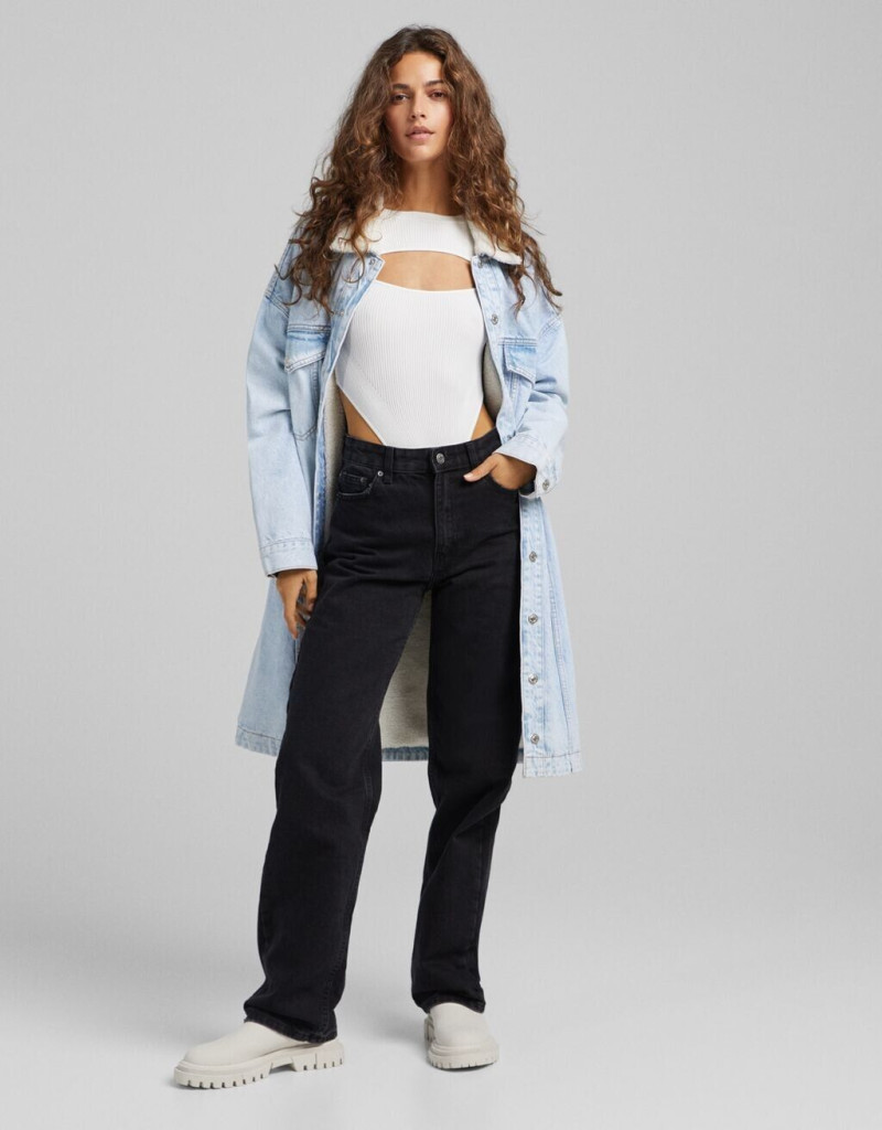 Marie Teissonniere featured in  the Bershka catalogue for Autumn/Winter 2021