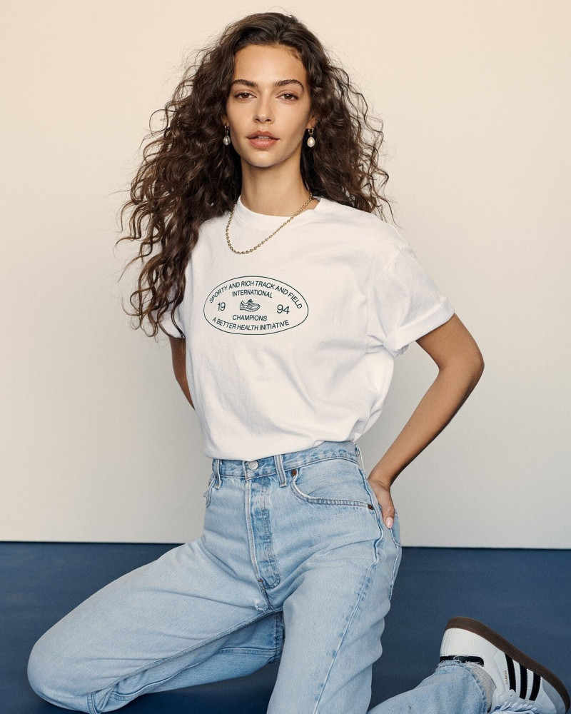 Marie Teissonniere featured in  the Sporty & Rich Green Friday Capsule Collection lookbook for Winter 2021