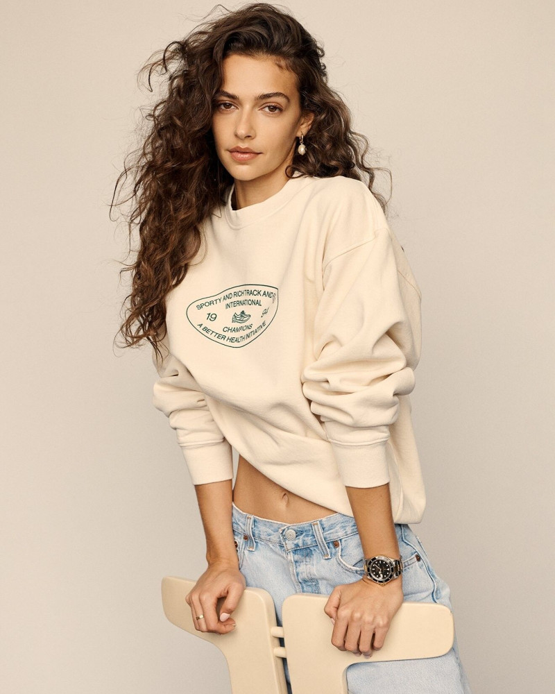 Marie Teissonniere featured in  the Sporty & Rich Green Friday Capsule Collection lookbook for Winter 2021