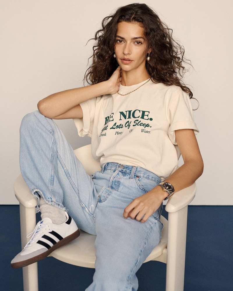 Marie Teissonniere featured in  the Sporty & Rich Green Friday Capsule Collection lookbook for Winter 2021