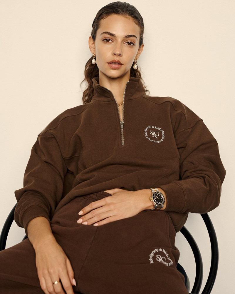 Marie Teissonniere featured in  the Sporty & Rich Green Friday Capsule Collection lookbook for Winter 2021