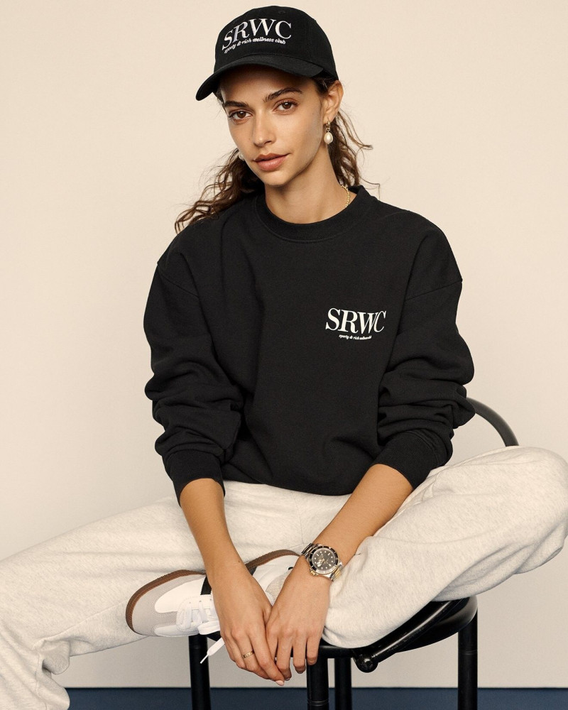 Marie Teissonniere featured in  the Sporty & Rich Green Friday Capsule Collection lookbook for Winter 2021