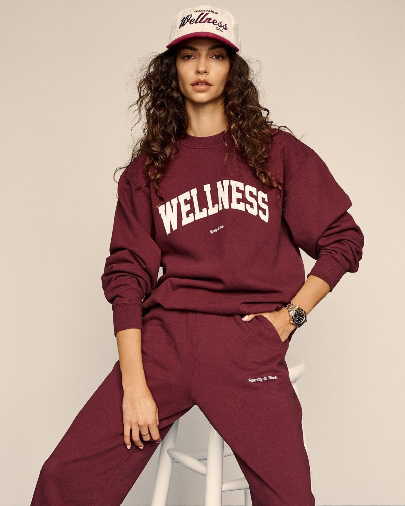 Marie Teissonniere featured in  the Sporty & Rich Green Friday Capsule Collection lookbook for Winter 2021