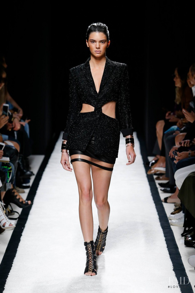 Kendall Jenner featured in  the Balmain fashion show for Spring/Summer 2015