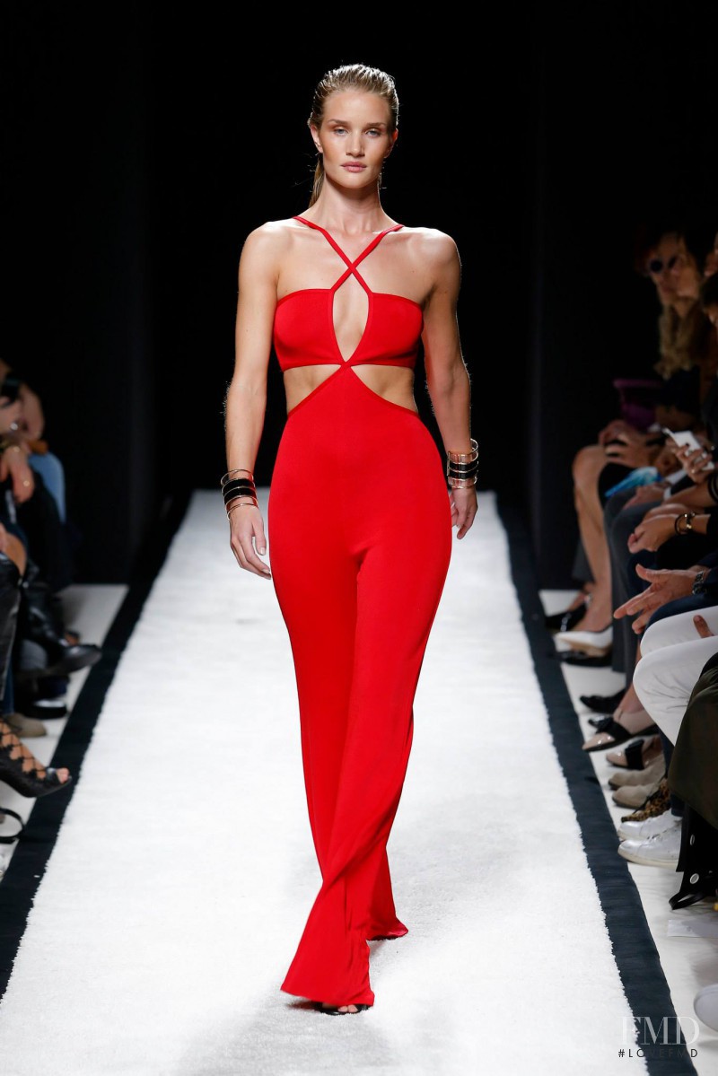 Rosie Huntington-Whiteley featured in  the Balmain fashion show for Spring/Summer 2015