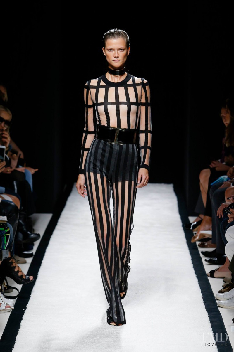 Kasia Struss featured in  the Balmain fashion show for Spring/Summer 2015