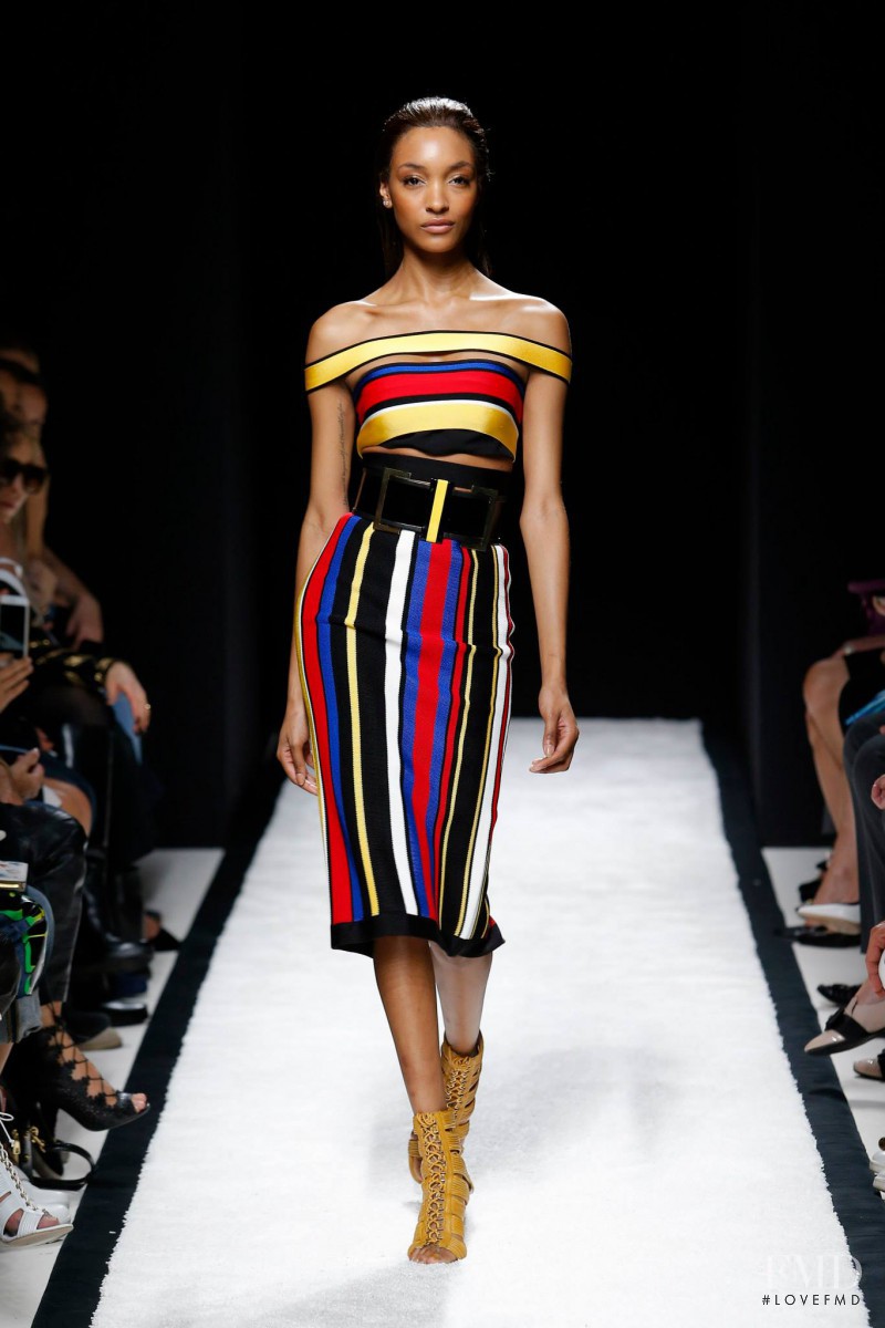 Jourdan Dunn featured in  the Balmain fashion show for Spring/Summer 2015