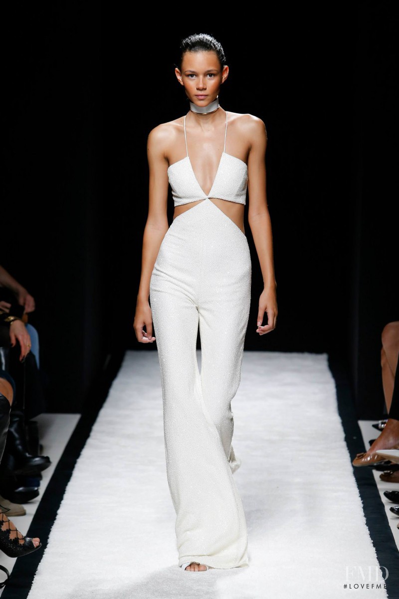 Binx Walton featured in  the Balmain fashion show for Spring/Summer 2015