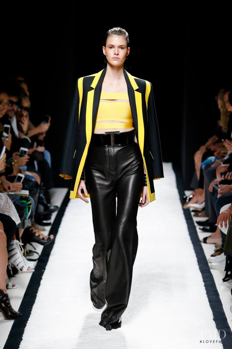 Vanessa Moody featured in  the Balmain fashion show for Spring/Summer 2015