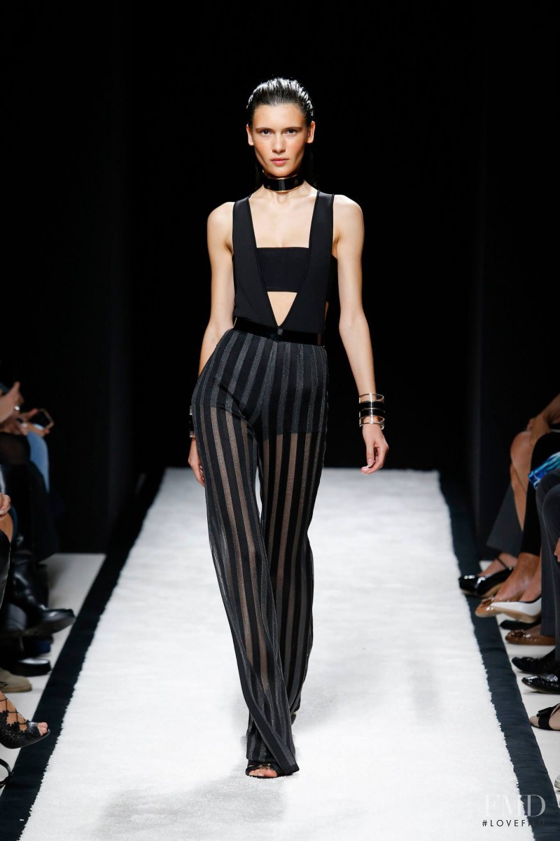 Iana Godnia featured in  the Balmain fashion show for Spring/Summer 2015