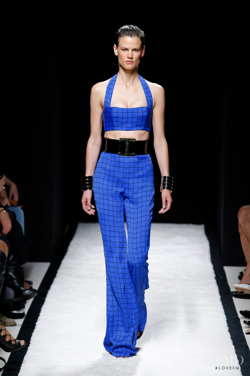 Saskia de Brauw featured in  the Balmain fashion show for Spring/Summer 2015