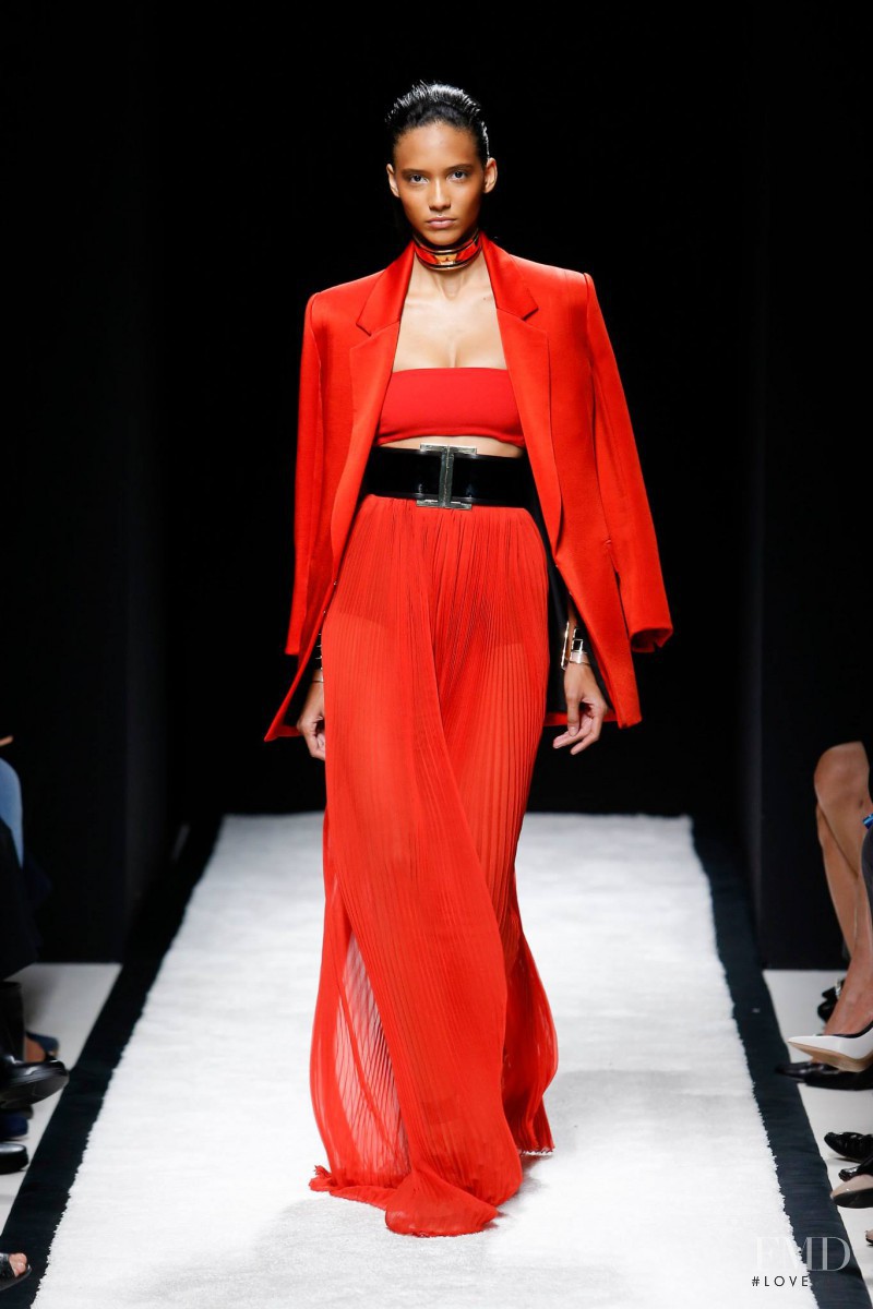Cora Emmanuel featured in  the Balmain fashion show for Spring/Summer 2015