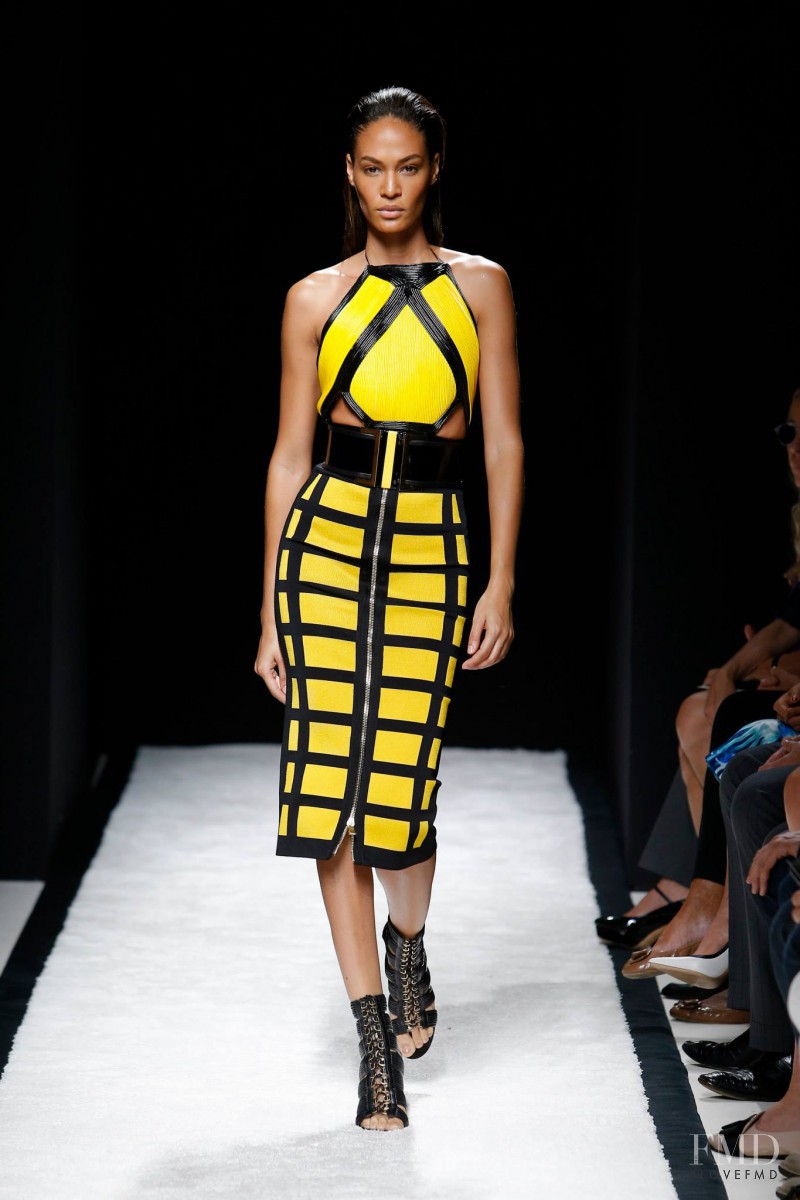 Joan Smalls featured in  the Balmain fashion show for Spring/Summer 2015