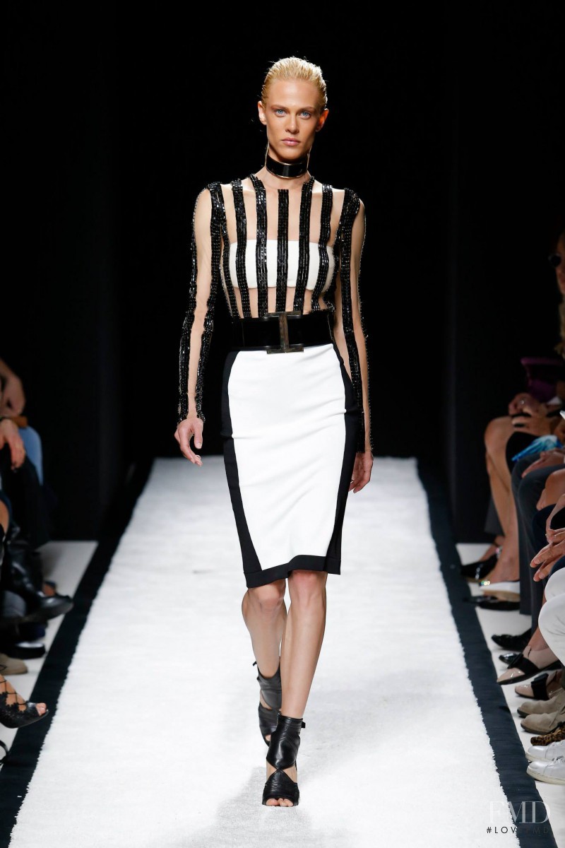 Aymeline Valade featured in  the Balmain fashion show for Spring/Summer 2015