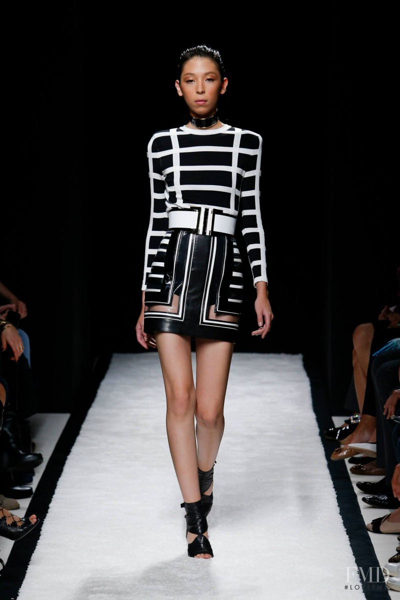 Issa Lish featured in  the Balmain fashion show for Spring/Summer 2015