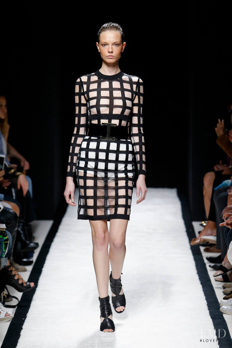 Mina Cvetkovic featured in  the Balmain fashion show for Spring/Summer 2015