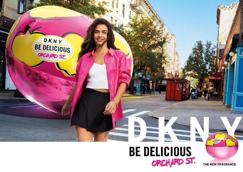 Marie Teissonniere featured in  the DKNY Fragrance Be Delicious advertisement for Summer 2024