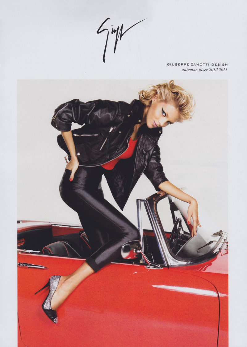 Anja Rubik featured in  the Giuseppe Zanotti advertisement for Autumn/Winter 2010