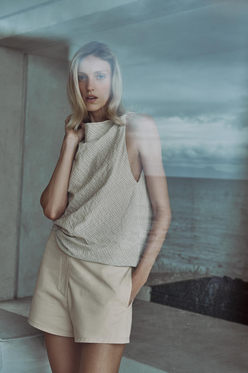 Anja Rubik featured in  the Zara lookbook for Pre-Fall 2024