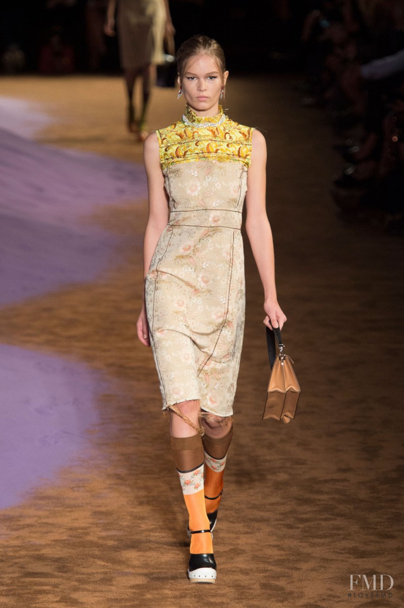 Anna Ewers featured in  the Prada fashion show for Spring/Summer 2015