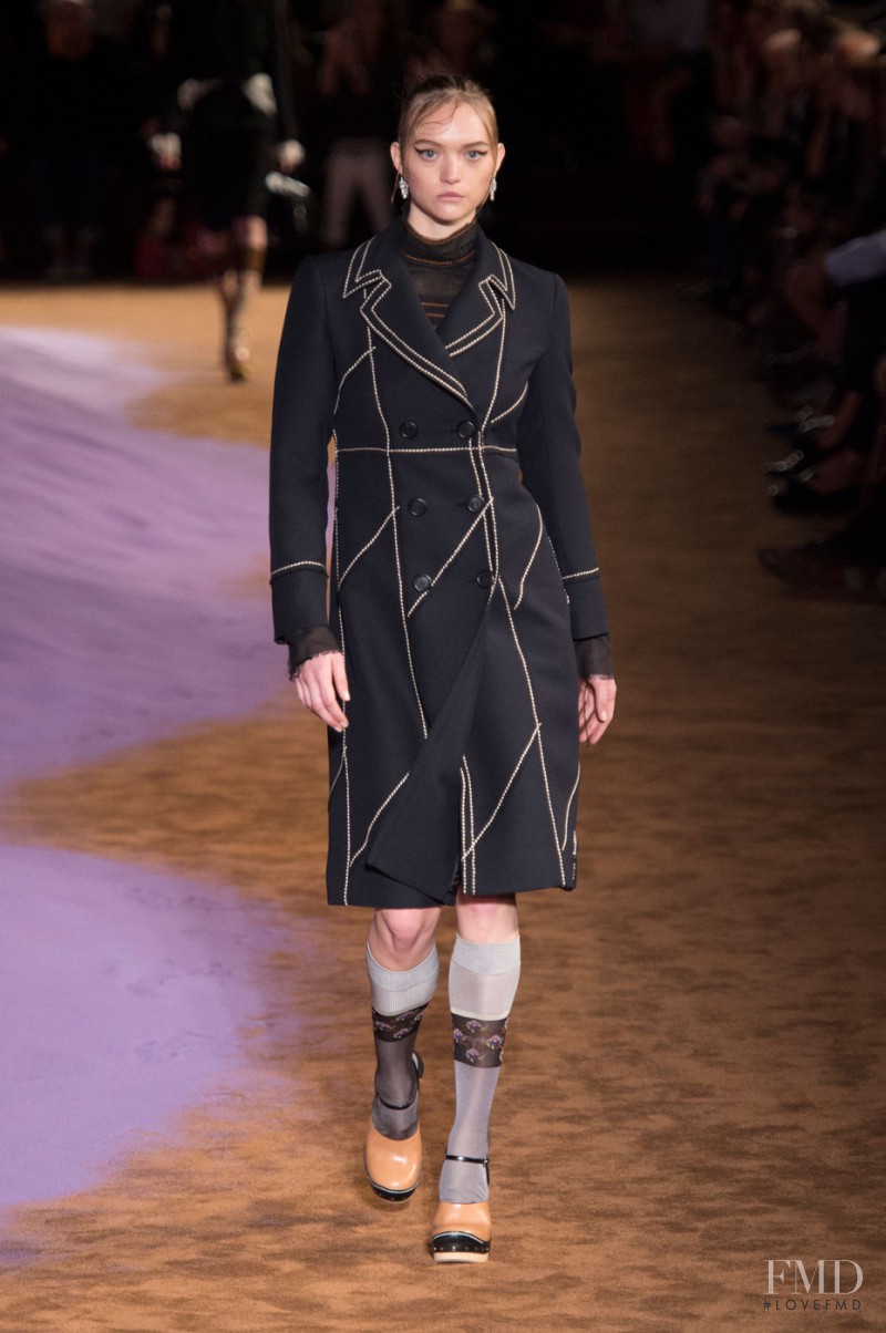 Gemma Ward featured in  the Prada fashion show for Spring/Summer 2015