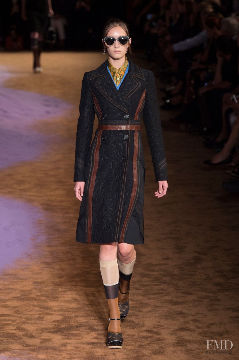 Irina Liss featured in  the Prada fashion show for Spring/Summer 2015
