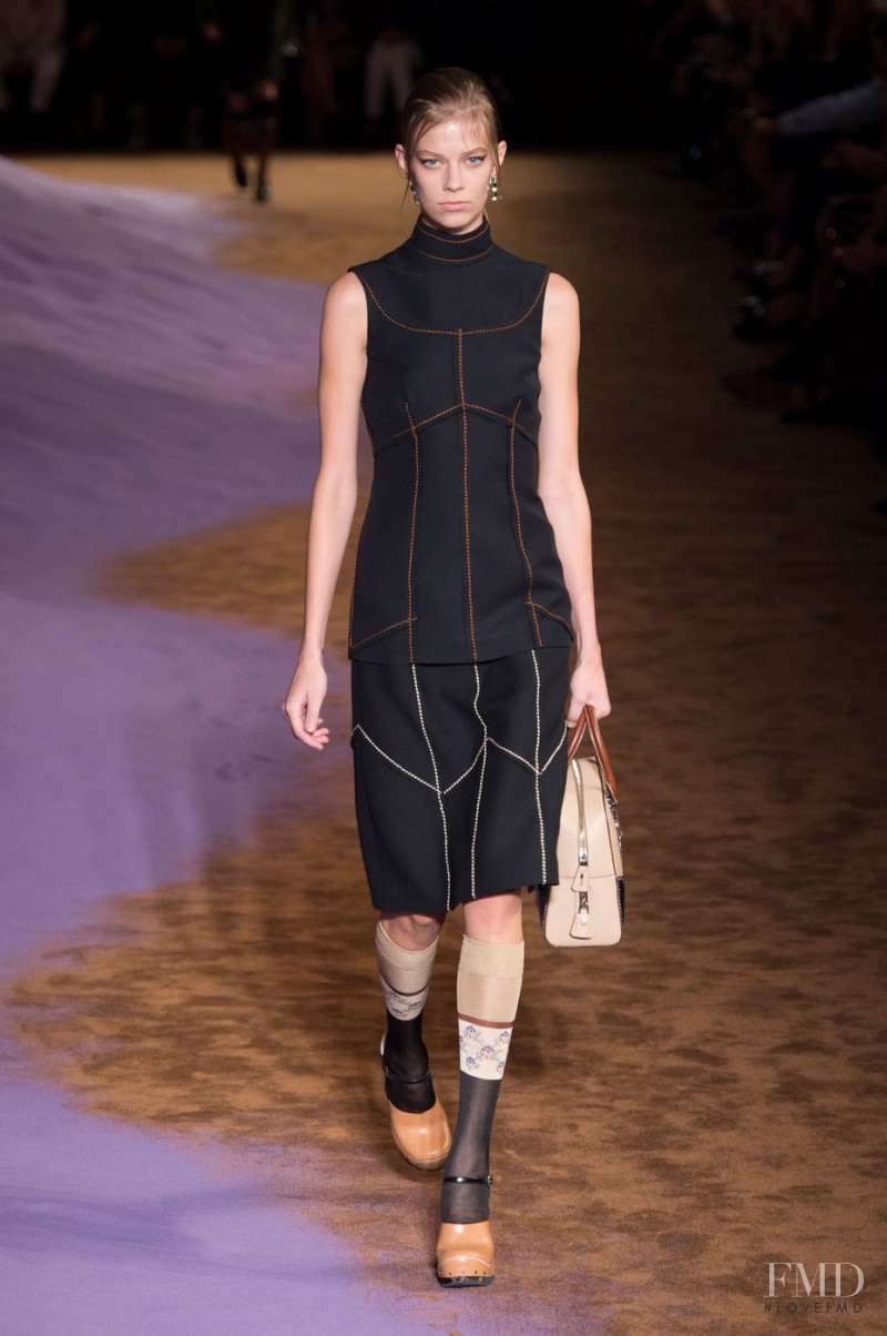 Lexi Boling featured in  the Prada fashion show for Spring/Summer 2015