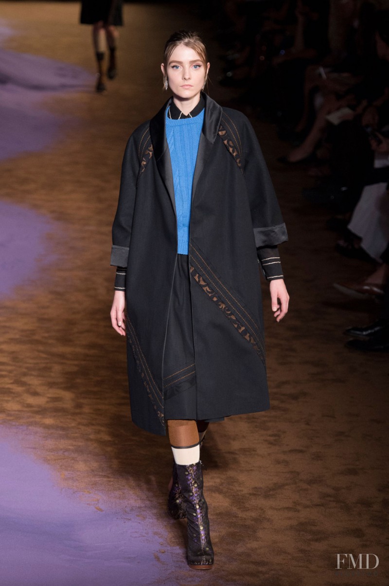 Morta Kontrimaite featured in  the Prada fashion show for Spring/Summer 2015
