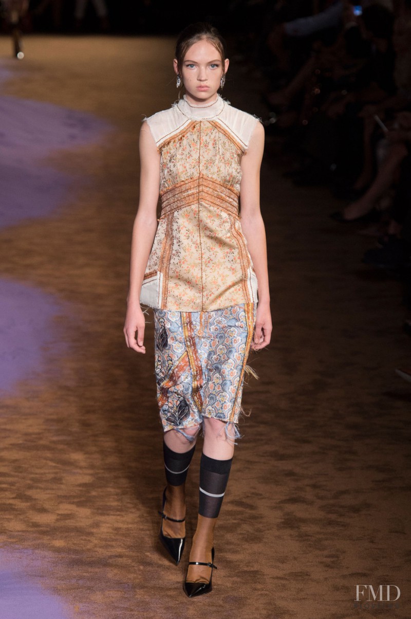 Adrienne Juliger featured in  the Prada fashion show for Spring/Summer 2015