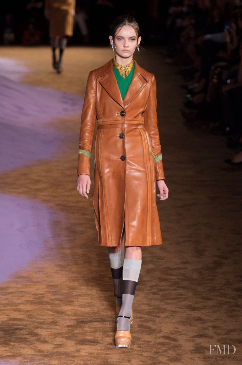 Anna Marija Grostina featured in  the Prada fashion show for Spring/Summer 2015