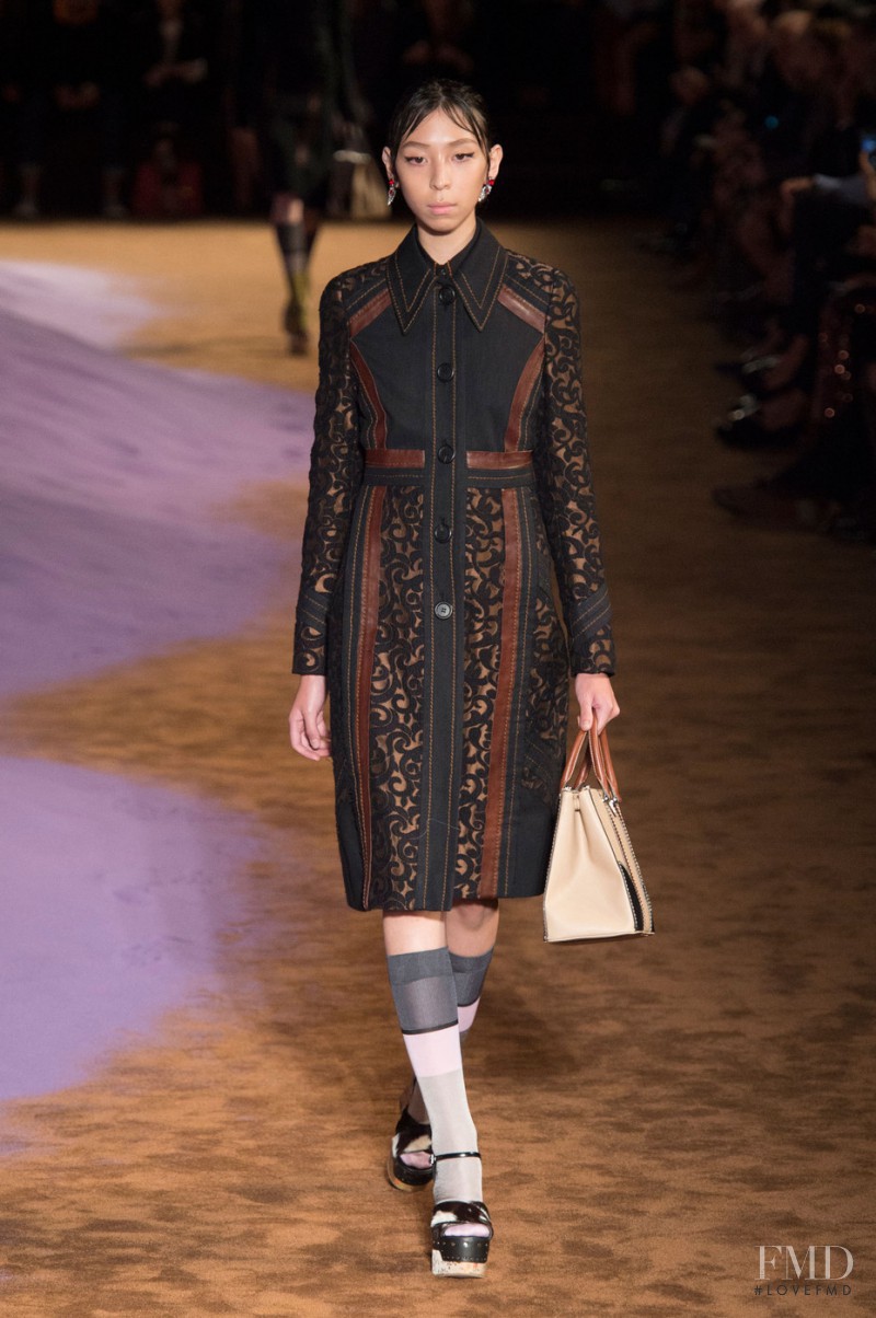 Issa Lish featured in  the Prada fashion show for Spring/Summer 2015