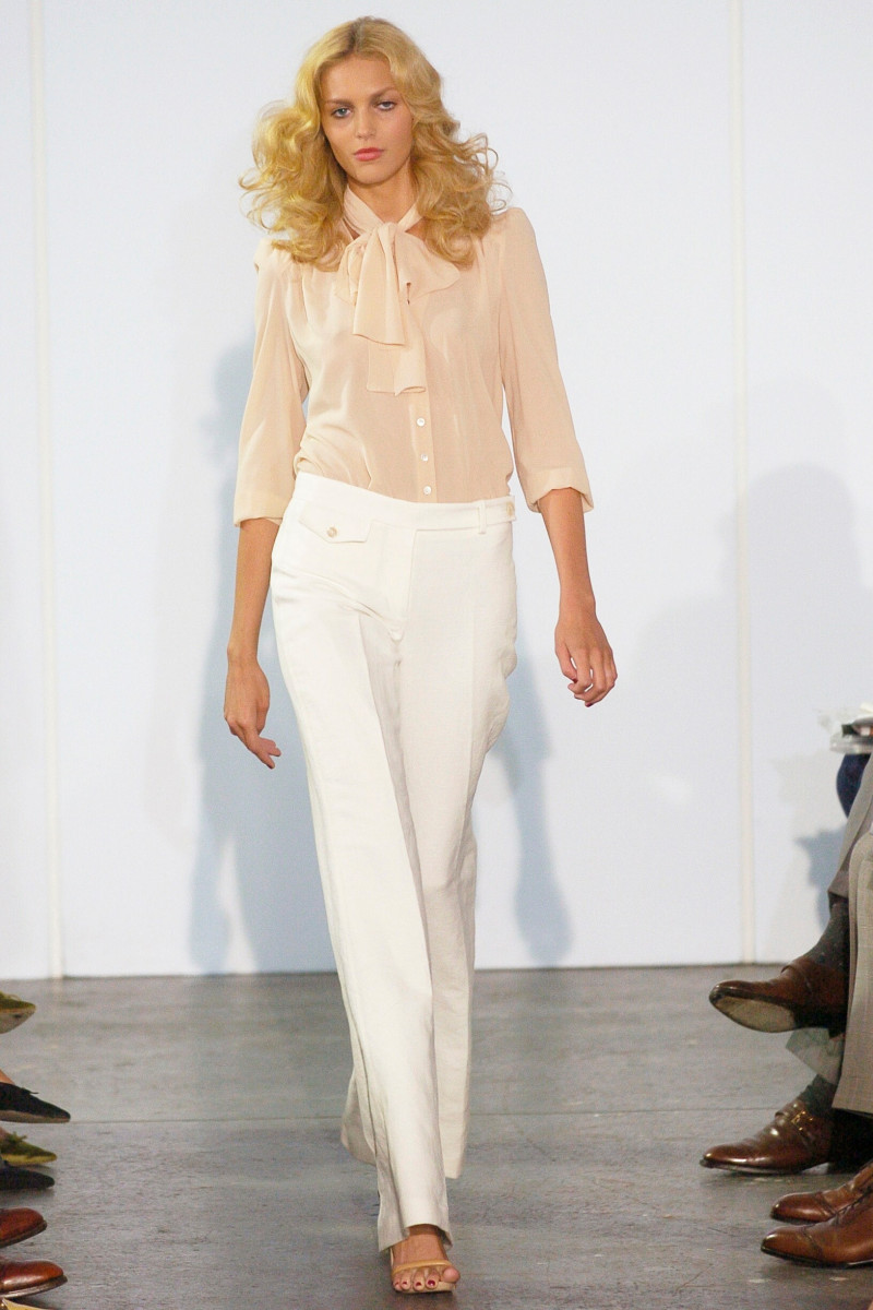 Anja Rubik featured in  the Derek Lam fashion show for Spring/Summer 2005