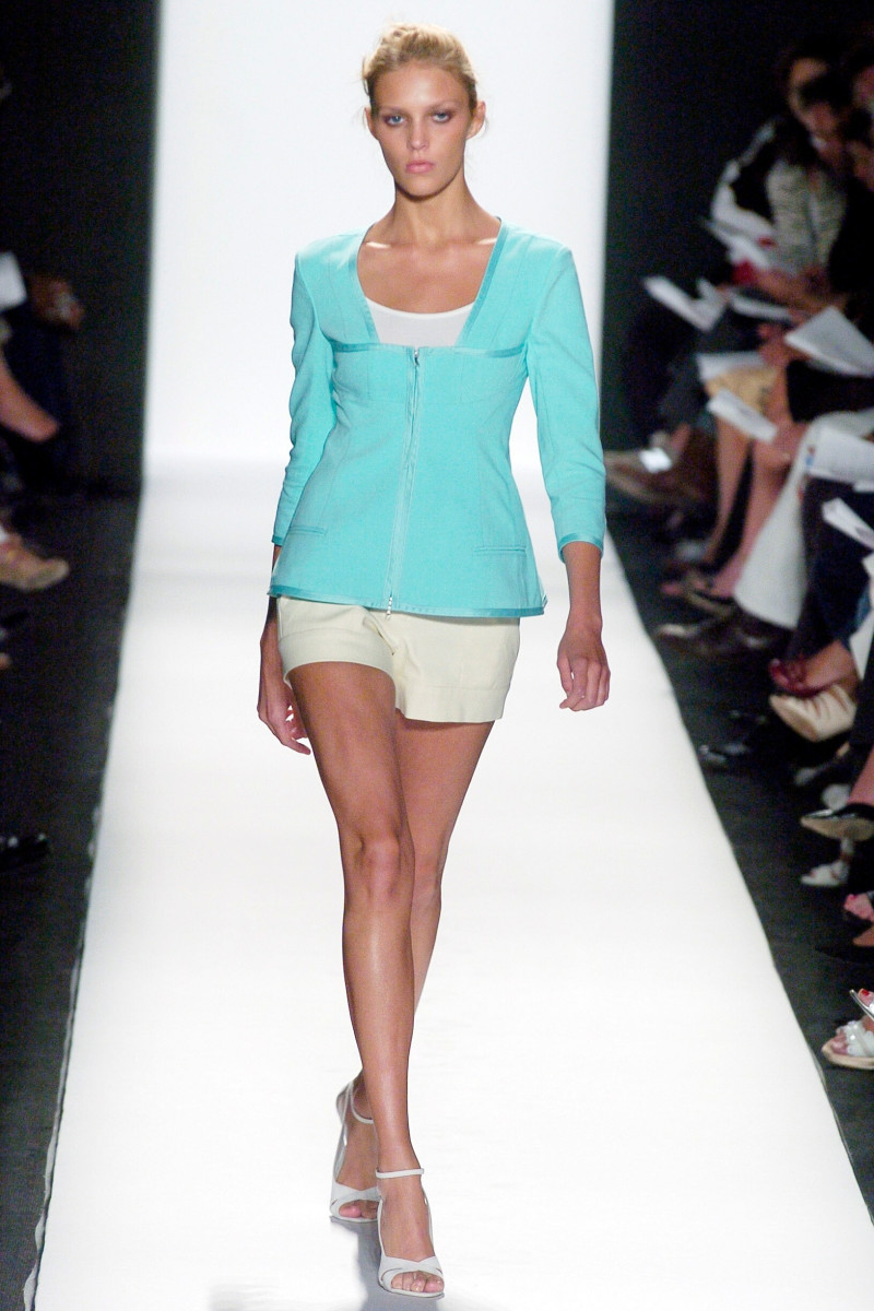 Anja Rubik featured in  the Narciso Rodriguez fashion show for Spring/Summer 2005