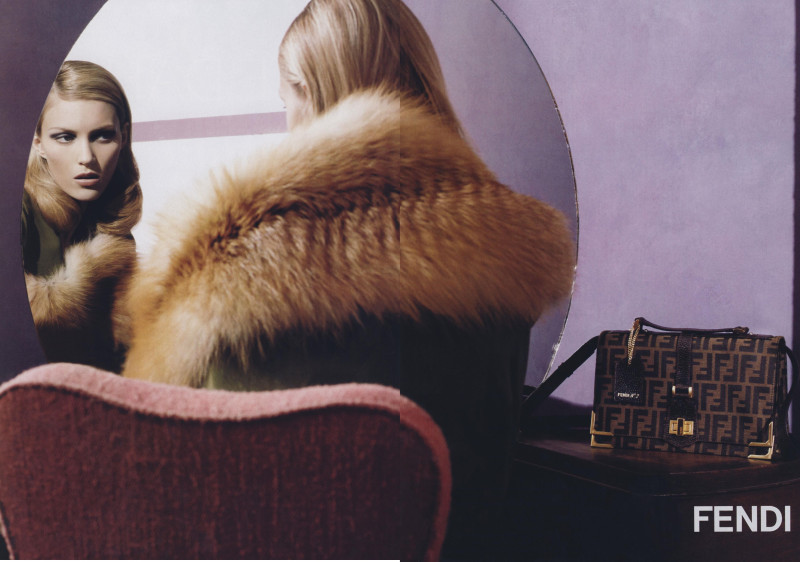 Anja Rubik featured in  the Fendi advertisement for Autumn/Winter 2010