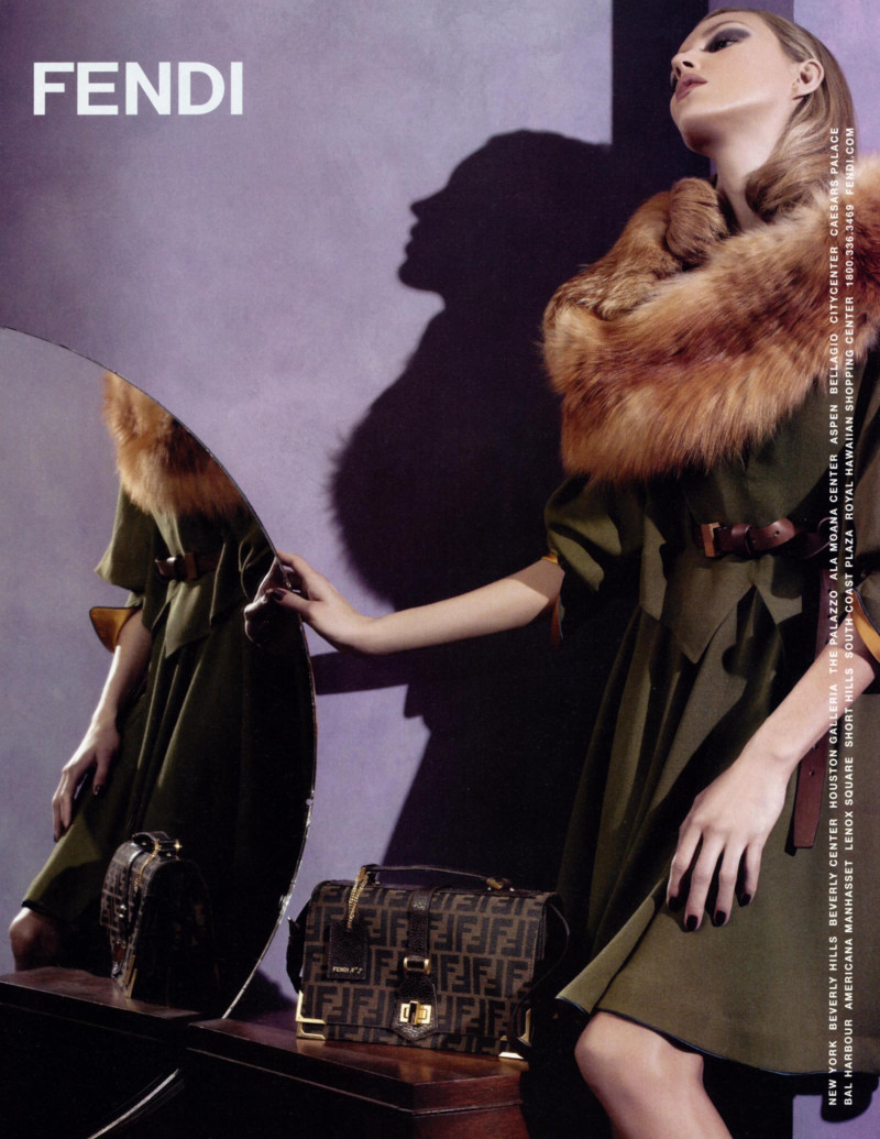 Anja Rubik featured in  the Fendi advertisement for Autumn/Winter 2010