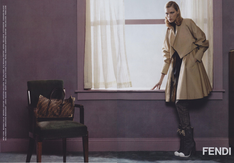 Anja Rubik featured in  the Fendi advertisement for Autumn/Winter 2010