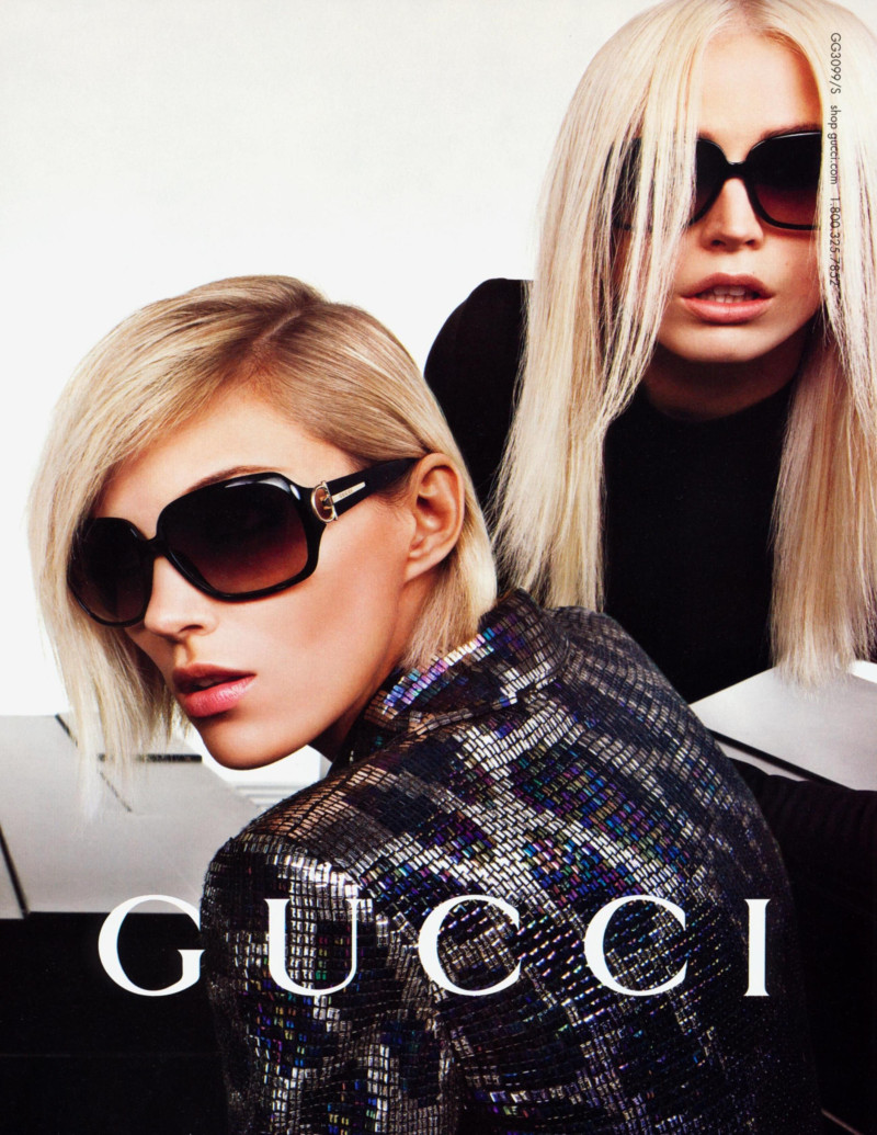 Anja Rubik featured in  the Gucci Eyewear advertisement for Autumn/Winter 2009