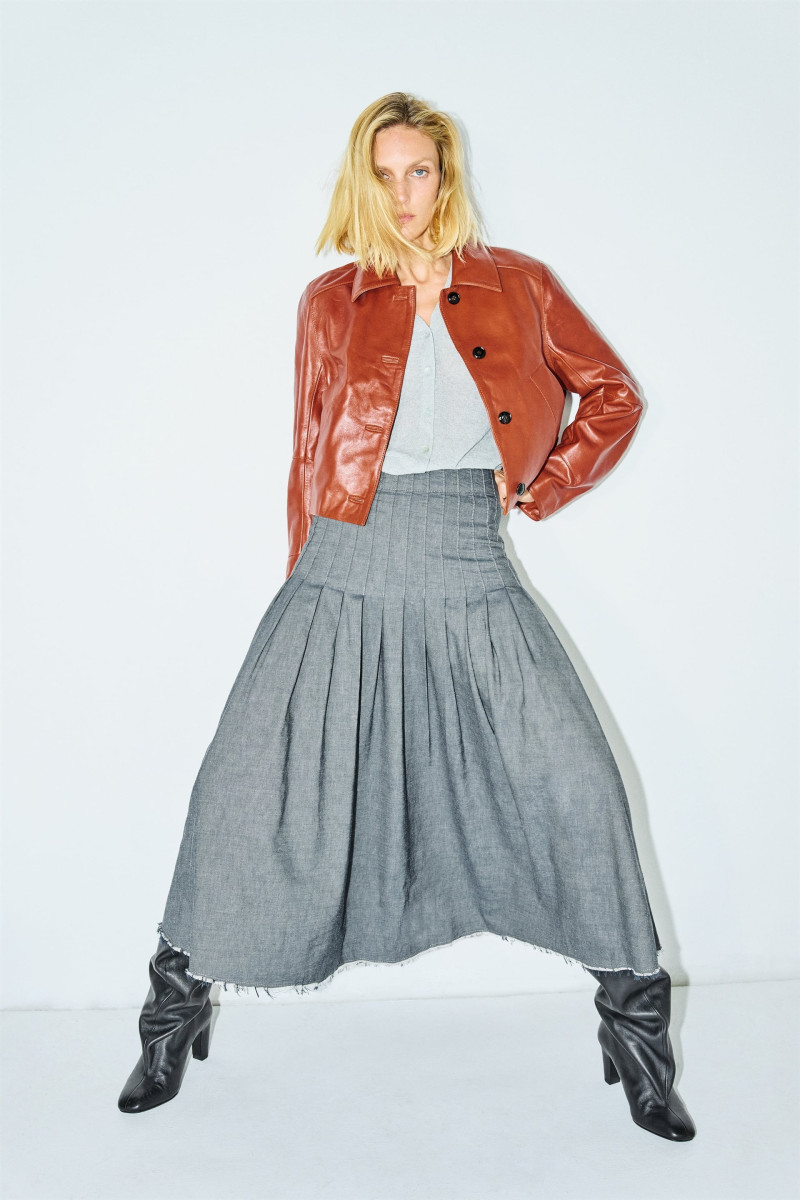 Anja Rubik featured in  the Zara lookbook for Spring 2024