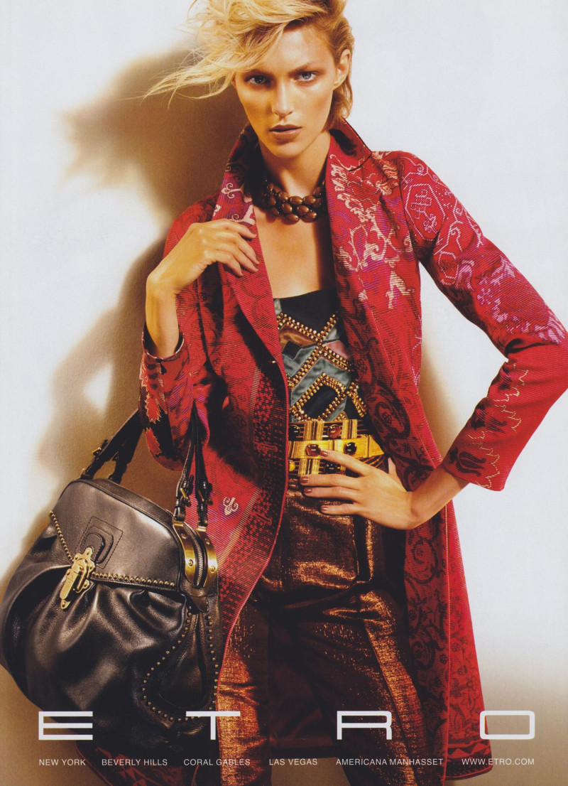 Anja Rubik featured in  the Etro advertisement for Autumn/Winter 2009