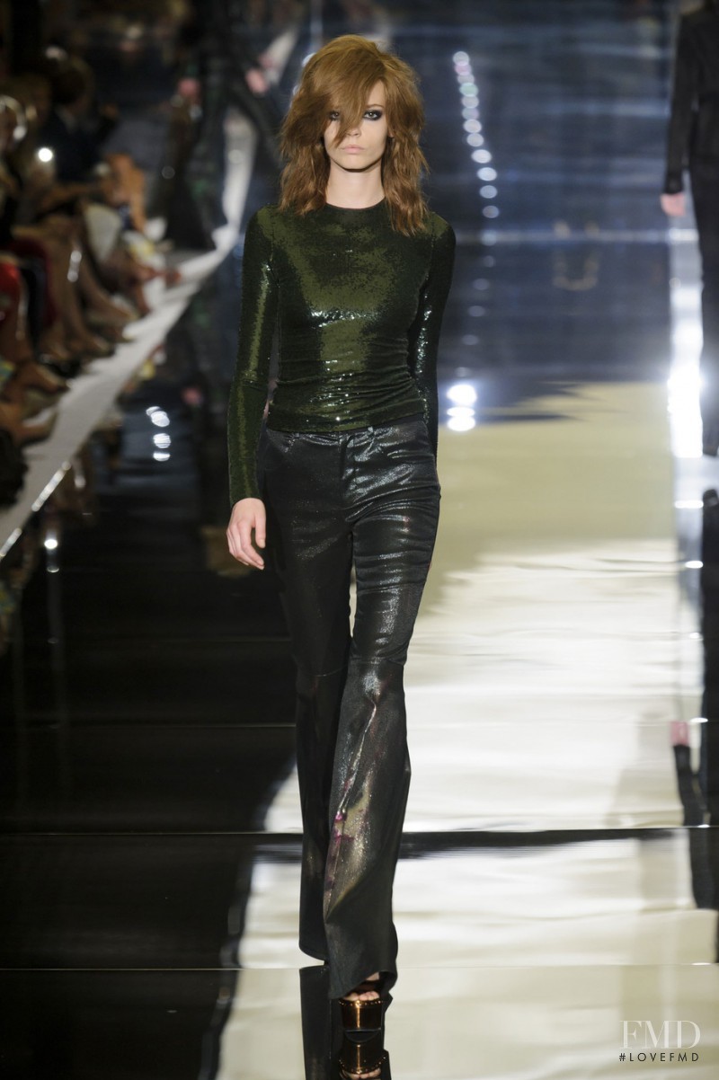 Mina Cvetkovic featured in  the Tom Ford fashion show for Spring/Summer 2015