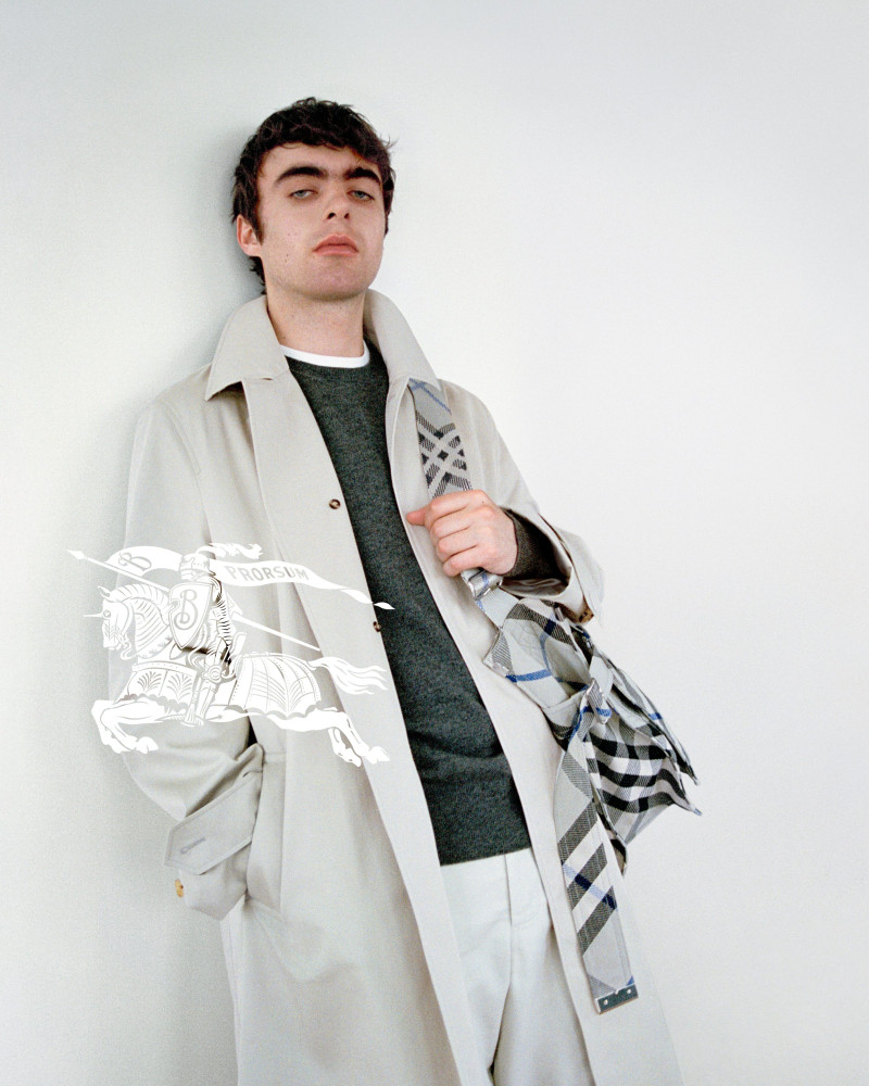 Lennon Gallagher featured in  the Burberry Classics 2024 Campaign  advertisement for Fall 2024