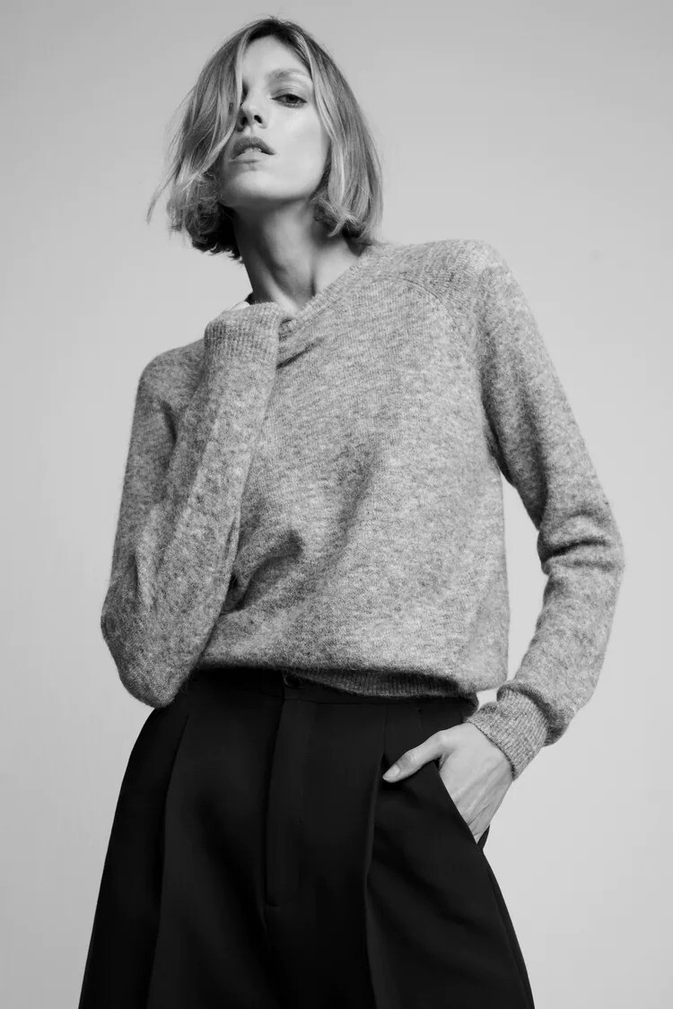 Anja Rubik featured in  the Zara lookbook for Winter 2021