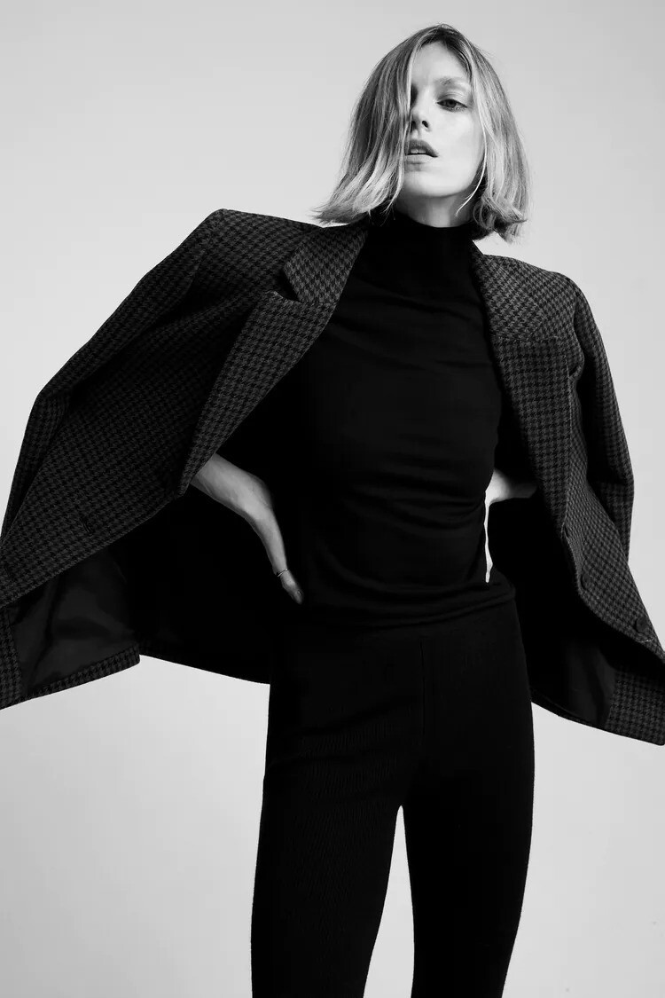 Anja Rubik featured in  the Zara lookbook for Winter 2021