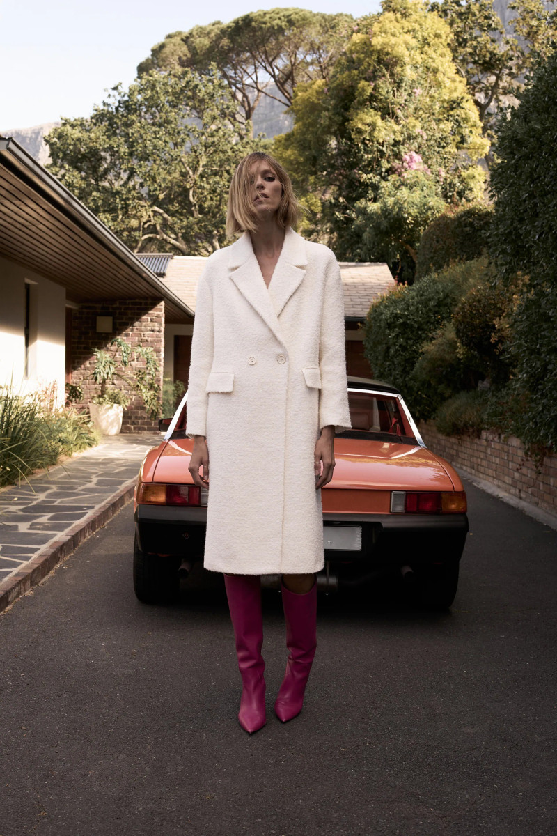 Anja Rubik featured in  the Zara lookbook for Pre-Spring 2022