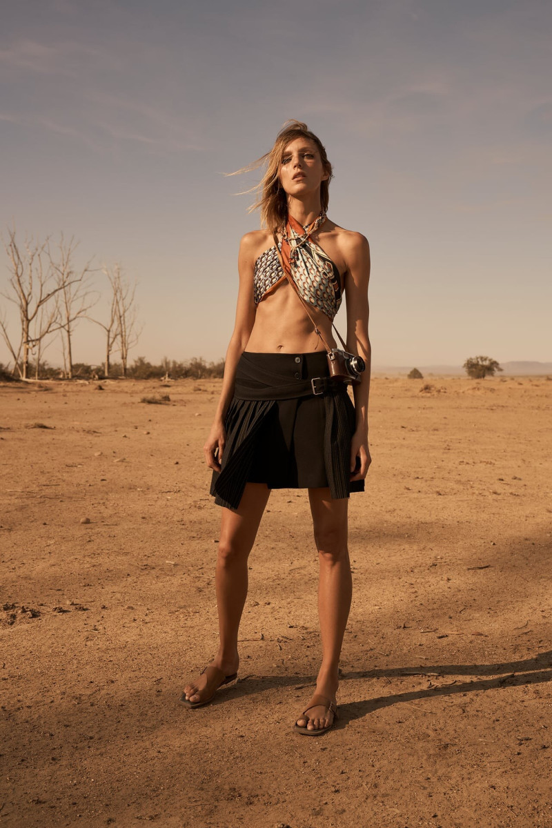 Anja Rubik featured in  the Zara lookbook for Spring/Summer 2021