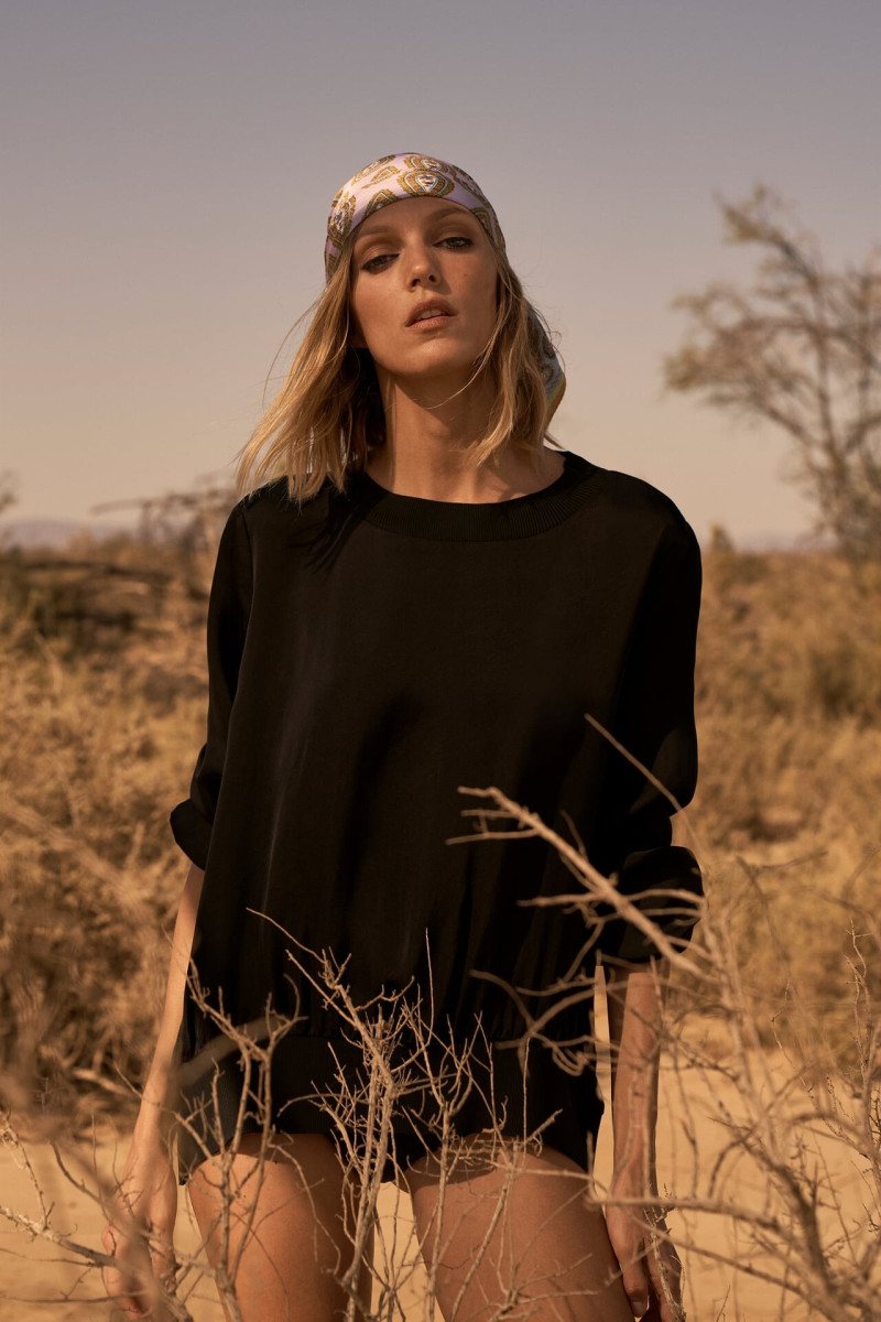 Anja Rubik featured in  the Zara lookbook for Spring/Summer 2021