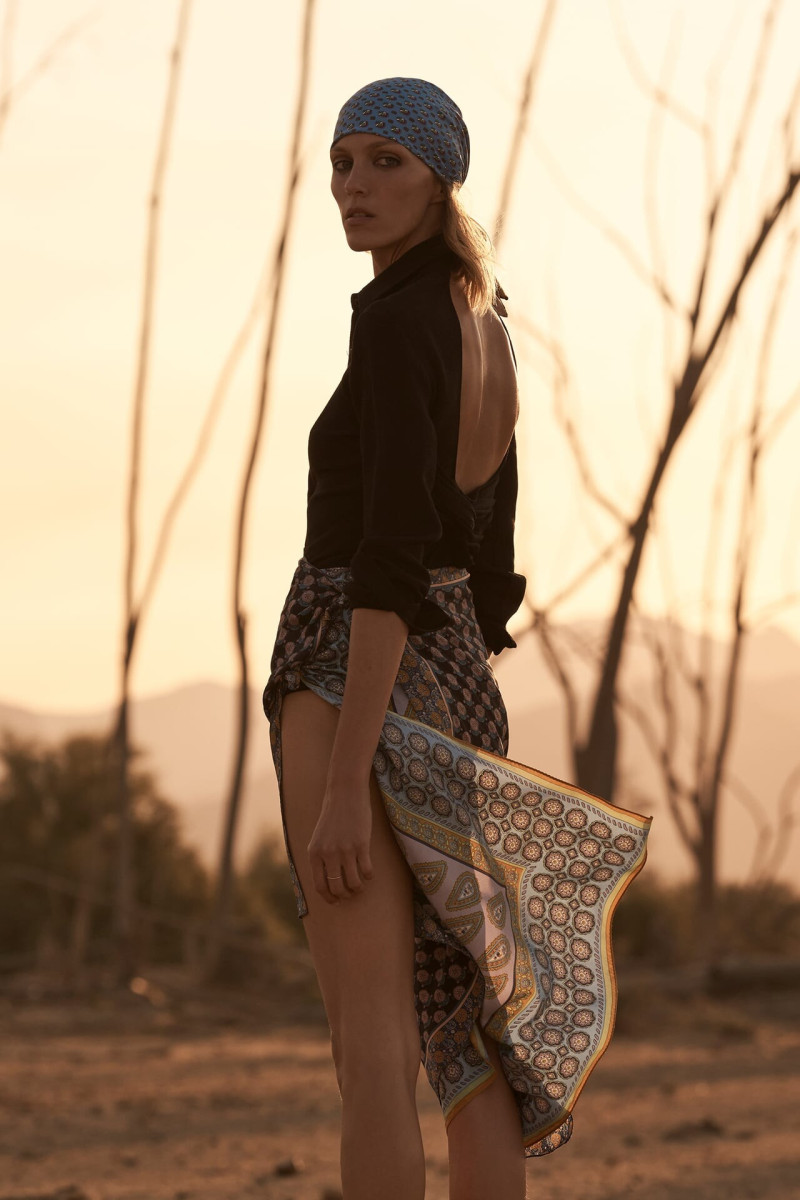 Anja Rubik featured in  the Zara lookbook for Spring/Summer 2021