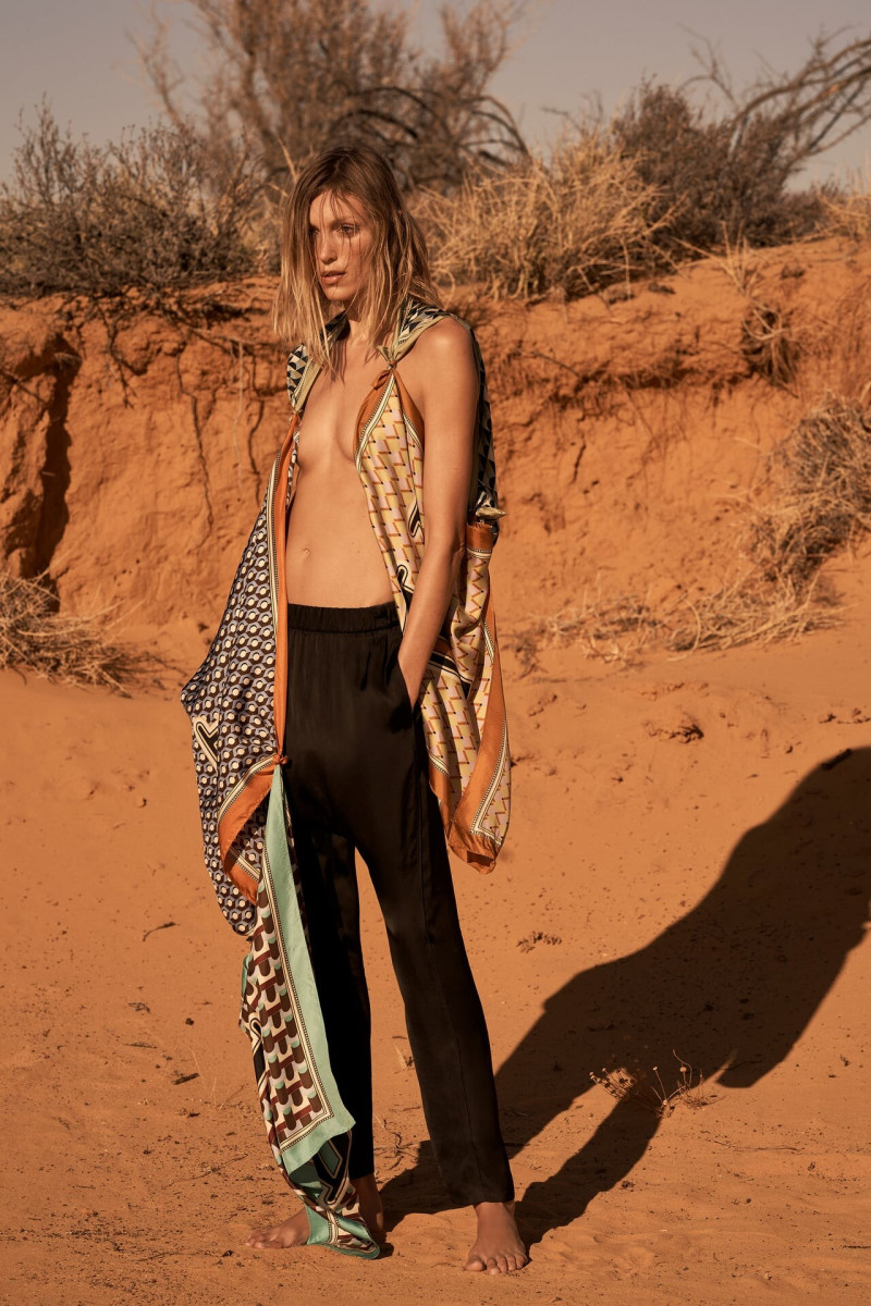 Anja Rubik featured in  the Zara lookbook for Spring/Summer 2021