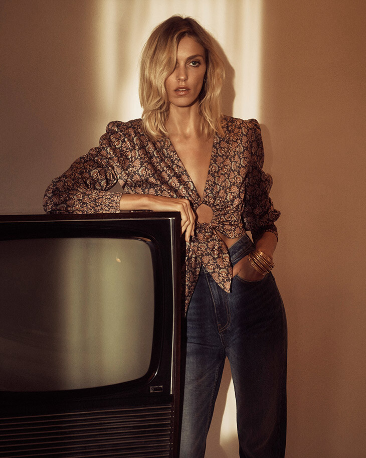 Anja Rubik featured in  the Zara lookbook for Spring 2020